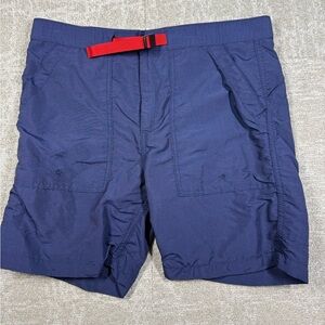 Topo Designs Mountain Nylon Made in USA Blue Hiking Outdoor Short Size XL